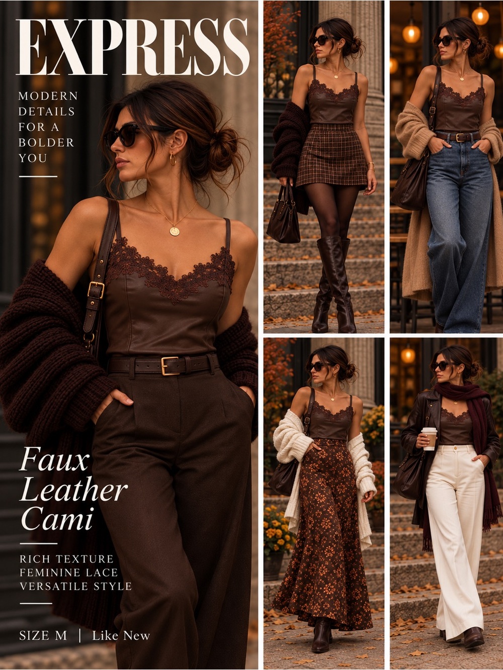 EXPRESS Faux Leather Cami